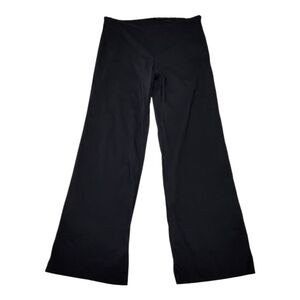 THEORY Linen Blend Black Wide Leg Dress Pants Womens Sz 12 Professional Office